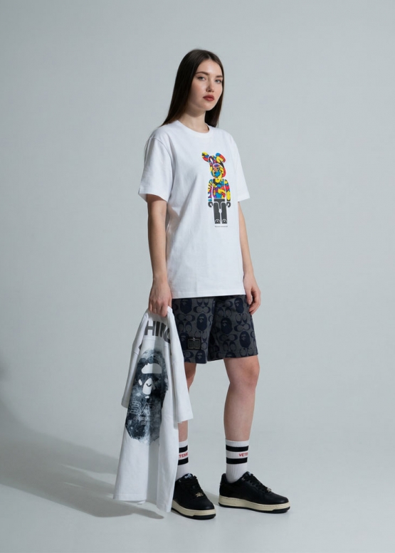 Біла футболка Bape Aape by A BATHING APE Head Moon Color White T-Shirt Unisex