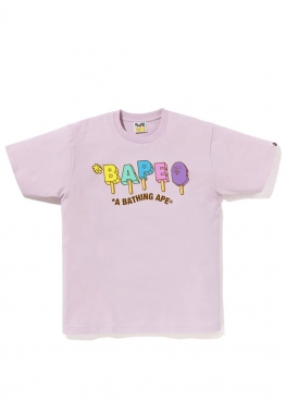 Рожева футболка Bape Popsicle Ice Cream Purple Tee Mens - FA1141