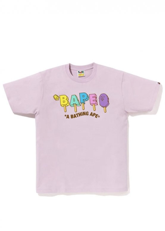 Bape Aape by A BATHING APE Popsicle Ice Cream Color Purple T-shirt Mens