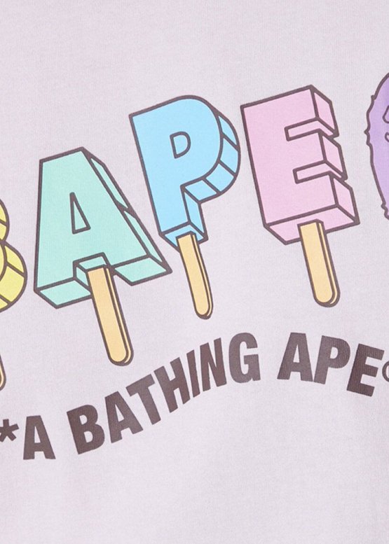 Bape Aape by A BATHING APE Popsicle Ice Cream Color Purple T-shirt Mens