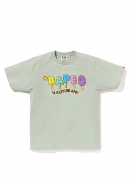 Зелена футболка Bape Popsicle Green Ice Cream Tee Mens - FA1142 Зелена футболка Bape Popsicle Green Ice Cream Tee Mens - FA1142