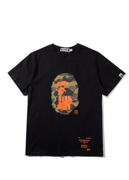 BAPE x Undefeated Sport Is War Ape Head Black Tee Mens - FA1143
