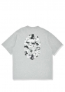 Сіра футболка Bape Aape by A BATHING APE x New Balance Ape Head Relaxed Fit Color Grey T-Shirt Mens 