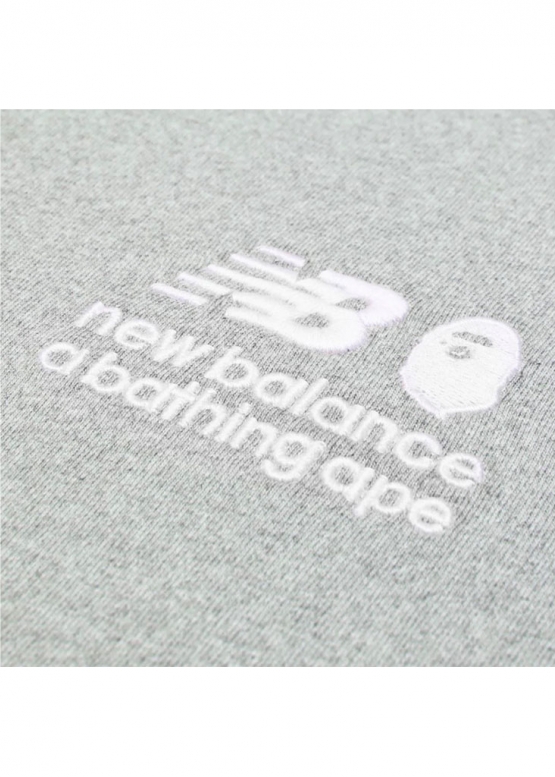 Сіра футболка Bape Aape by A BATHING APE x New Balance Ape Head Relaxed Fit Color Grey T-Shirt Mens 