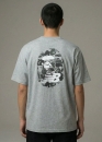 Сіра футболка Bape Aape by A BATHING APE x New Balance Ape Head Relaxed Fit Color Grey T-Shirt Mens 