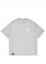Серая футболка Bape Aape by A BATHING APE x New Balance Ape Head Relaxed Fit Color Grey T-Shirt Mens