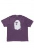 Фіолетова футболка Bape Spray Ape Head Garment Dyed Relaxed Fit Purple Tee Unisex - FA1148