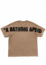 Бежева футболка Bape A Bathing APe Spray Ape Head Garment Dyed Relaxed Fit Color Beige T-Shirt Unisex