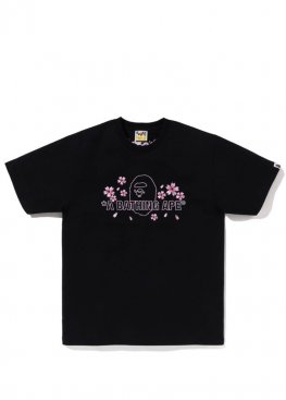  Чорна футболка Bape Sakura Black Tee Womens - FA1151