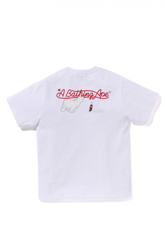 Біла футболка Bape A Bathing Ape Coca-Cola Color White T-shirt Unisex