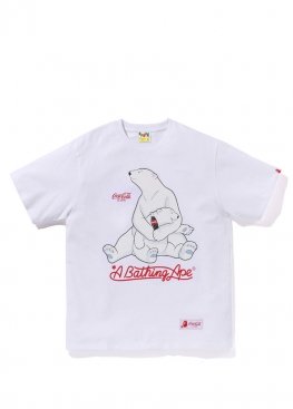 Белая футболка Bape Coca-Cola White Tee Unisex - FA1154