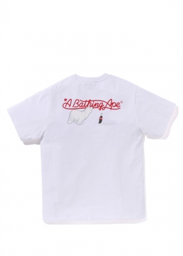 Белая футболка Bape Coca-Cola White Tee Unisex - FA1154