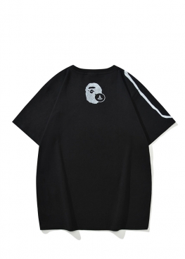 Чорна футболка Bape x Joshua Vides Ape Head Black Tee Unisex - FA1155