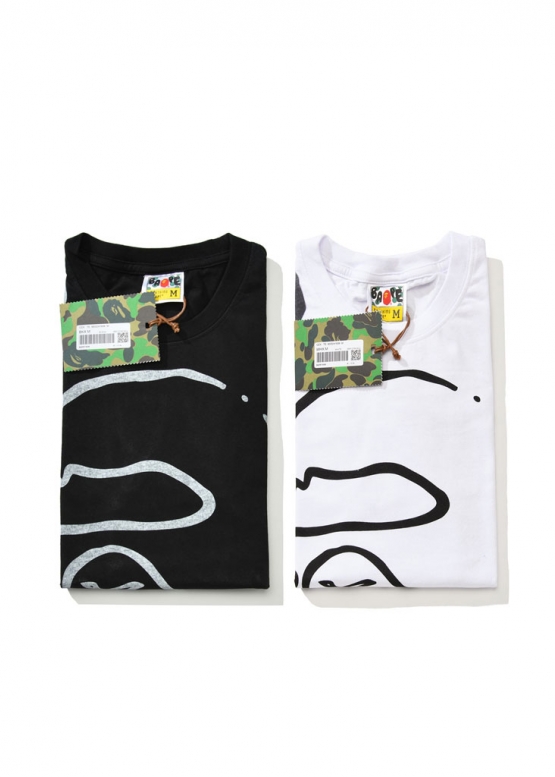 Чорна футболка Bape A Bathing Ape x Joshua Vides Ape Head Color Black T-Shirt Unisex