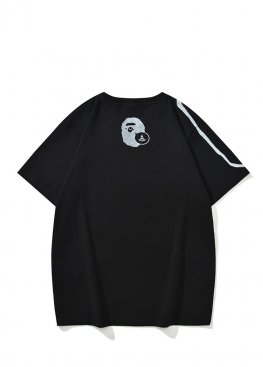 Чорна футболка Bape x Joshua Vides Ape Head Black Tee Unisex - FA1155