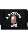 Чорна футболка Bape A Bathing Ape Distortion College Color Black T-Shirt Mens
