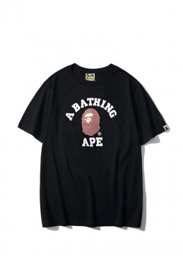 Чорна футболка Bape Distortion College Black Tee Mens - FA1156