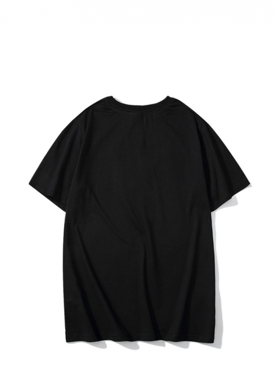 Чёрная футболка Bape A Bathing Ape Distortion College Color Black T-Shirt Mens
