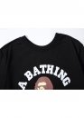 Чёрная футболка Bape A Bathing Ape Distortion College Color Black T-Shirt Mens