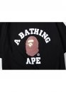 Чёрная футболка Bape A Bathing Ape Distortion College Color Black T-Shirt Mens