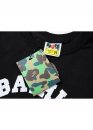 Чёрная футболка Bape A Bathing Ape Distortion College Color Black T-Shirt Mens