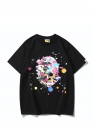 Чорна футболка Bape A Bathing Ape Head Multicolor Splatter Color Black T-Shirt Unisex