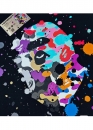 Чорна футболка Bape A Bathing Ape Head Multicolor Splatter Color Black T-Shirt Unisex