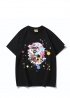 Чорна футболка Bape Ape Head Multicolor Splatter Black Tee Unisex - FA1158