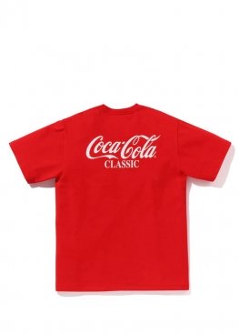 Червона футболка Bape x Coca-Cola Ape Head Red Tee Unisex - FA1160