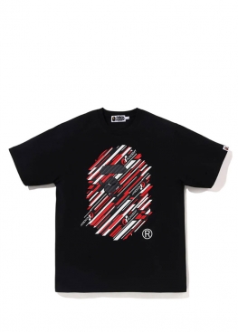 Чорна футболка Bape x Gran Turismo Ape Head Black Tee Mens - FA1163