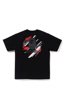 Чорна футболка Bape x Gran Turismo Ape Head Black Tee Mens - FA1163