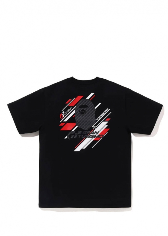 Чорна футболка Bape A Bathing Ape x Gran Turismo Ape Head Color Black T-Shirt Mens