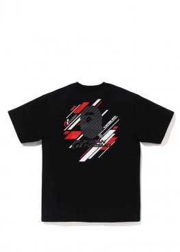 Чорна футболка Bape x Gran Turismo Ape Head Black Tee Mens - FA1163