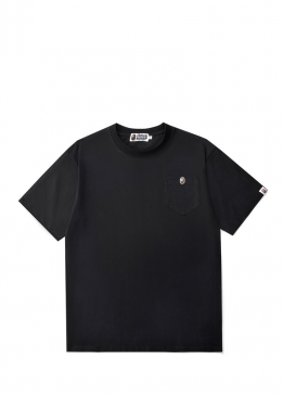 Bape Ape Head One Point Pocket Black Tee Unisex - FA1164