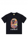 Чорна футболка Bape A Bathing Ape Grid Camo Color Black T-Shirt Unisex