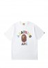 Біла футболка Bape Multi Color Letters College White Tee Unisex - FA1174