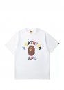 Біла футболка Bape A Bathing Ape Multi Color Letters College White T-Shirt Unisex