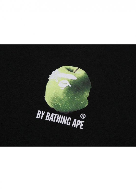 Чорна футболка Bape Apple Graphic By Bathing Ape Relaxed Fit Tee