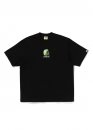 Чорна футболка Bape Apple Graphic By Bathing Ape Relaxed Fit Tee