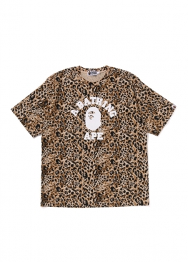 Леопардова футболка Bape Wild Leopard Pattern College Relaxed Fit Tee - FA1176
