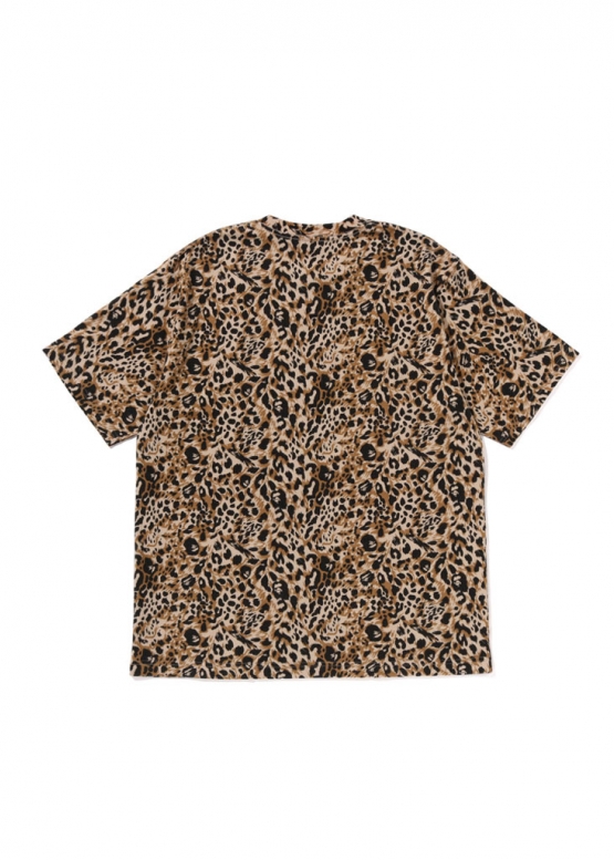 Леопардова футболка Bape Wild Leopard Pattern College Relaxed Fit Tee