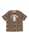 Леопардова футболка Bape Wild Leopard Pattern College Relaxed Fit Tee