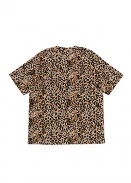 Bape Wild Leopard Pattern College Relaxed Fit Tee - FA1176