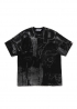Чёрная футболка Bape Metallic Coated Overall Print Relaxed Fit Tee - FA1177