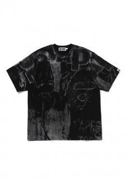 Bape Metallic Coated Overall Print Relaxed Fit Tee - FA1177
