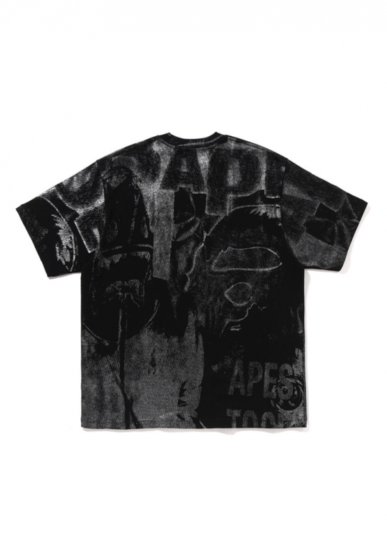 Bape Metallic Coated Overall Print Relaxed Fit Tee