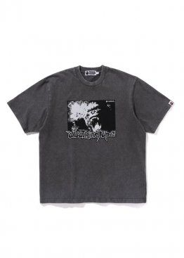 Bape Mad Ape Graphic Acid Wash Relaxed Fit Tee - FA1178