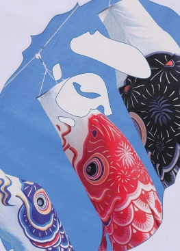 Біла футболка Bape Carp Photo By Bathing Ape Tee - FA1179