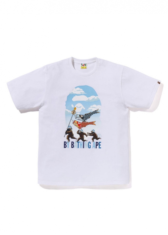 Біла футболка Bape Carp Streamer By Bathing Ape Tee