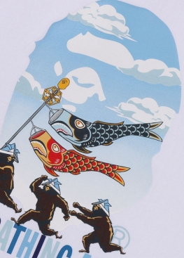 Біла футболка Bape Carp Streamer By Bathing Ape Tee - FA1180